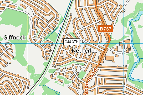 G44 3TH map - OS VectorMap District (Ordnance Survey)