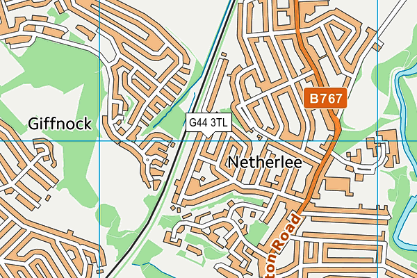 G44 3TL map - OS VectorMap District (Ordnance Survey)