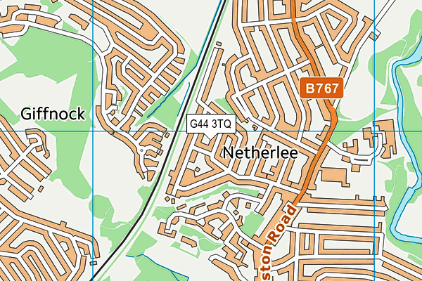 G44 3TQ map - OS VectorMap District (Ordnance Survey)