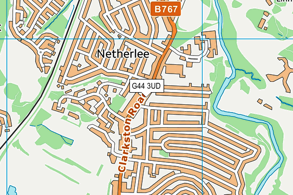 G44 3UD map - OS VectorMap District (Ordnance Survey)