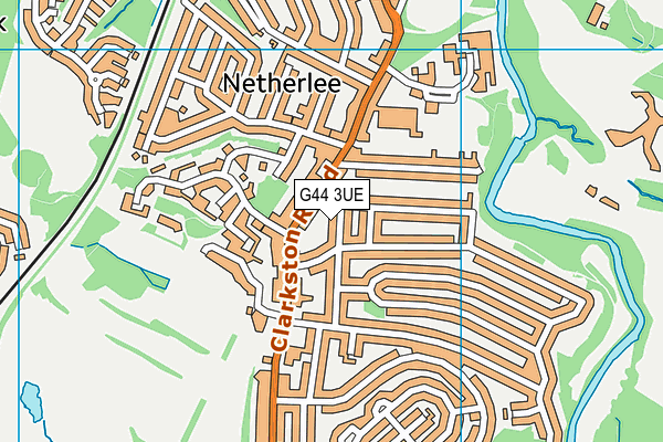 G44 3UE map - OS VectorMap District (Ordnance Survey)