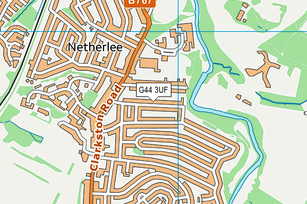 G44 3UF map - OS VectorMap District (Ordnance Survey)