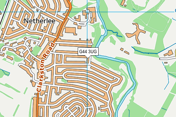 G44 3UG map - OS VectorMap District (Ordnance Survey)