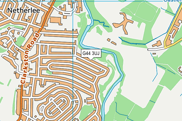 G44 3UJ map - OS VectorMap District (Ordnance Survey)