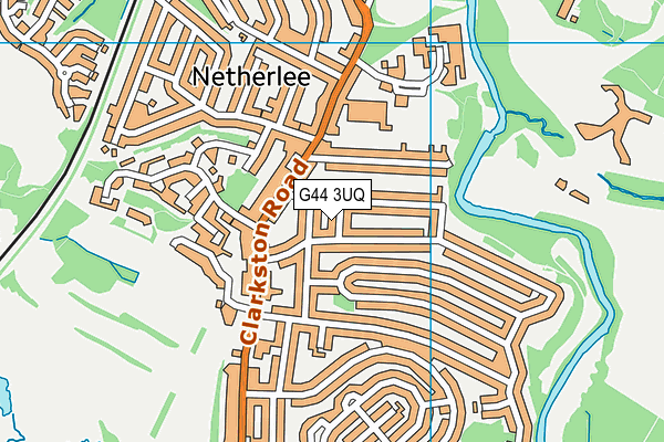 G44 3UQ map - OS VectorMap District (Ordnance Survey)