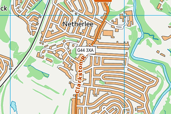 G44 3XA map - OS VectorMap District (Ordnance Survey)