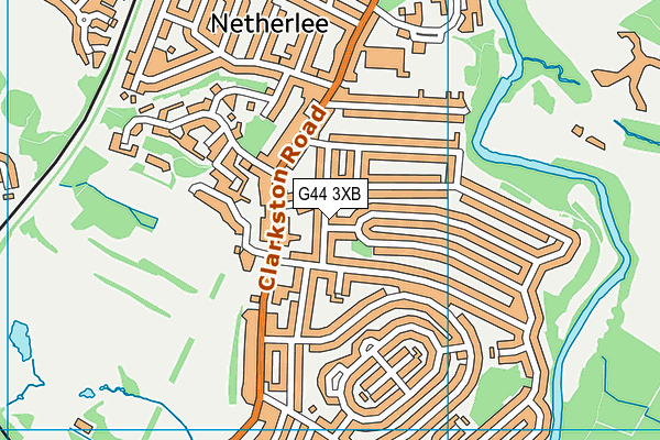 G44 3XB map - OS VectorMap District (Ordnance Survey)