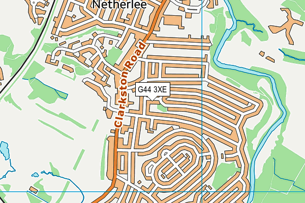 G44 3XE map - OS VectorMap District (Ordnance Survey)