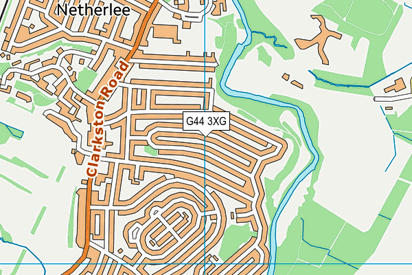 G44 3XG map - OS VectorMap District (Ordnance Survey)