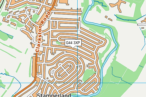 G44 3XP map - OS VectorMap District (Ordnance Survey)