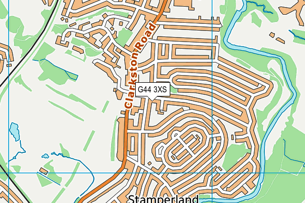 G44 3XS map - OS VectorMap District (Ordnance Survey)