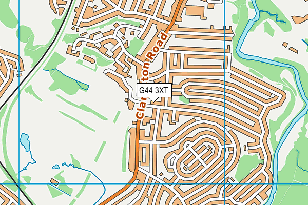 G44 3XT map - OS VectorMap District (Ordnance Survey)