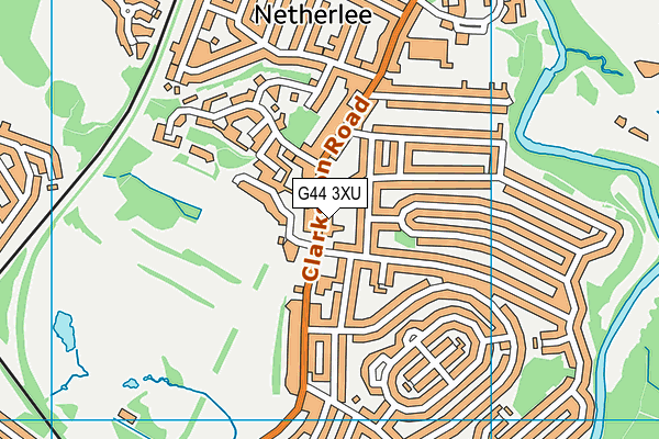 G44 3XU map - OS VectorMap District (Ordnance Survey)