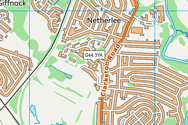 G44 3YA map - OS VectorMap District (Ordnance Survey)