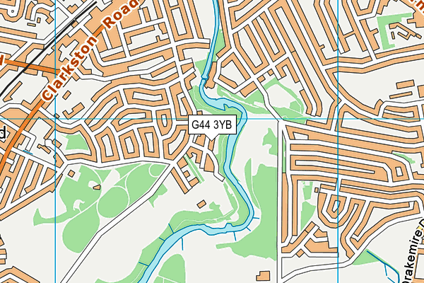 G44 3YB map - OS VectorMap District (Ordnance Survey)