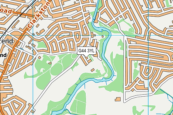 G44 3YL map - OS VectorMap District (Ordnance Survey)