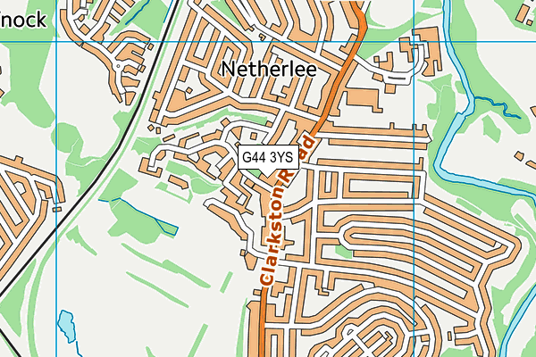 G44 3YS map - OS VectorMap District (Ordnance Survey)