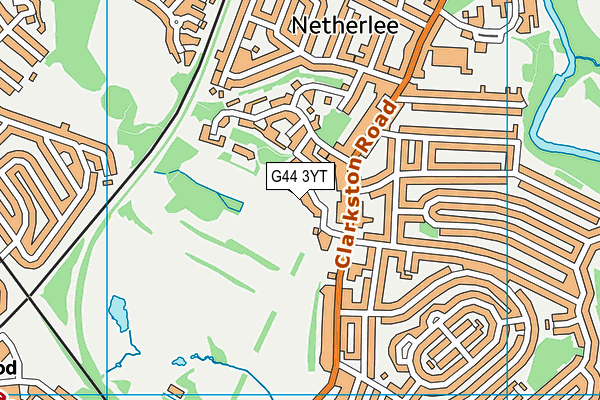 G44 3YT map - OS VectorMap District (Ordnance Survey)