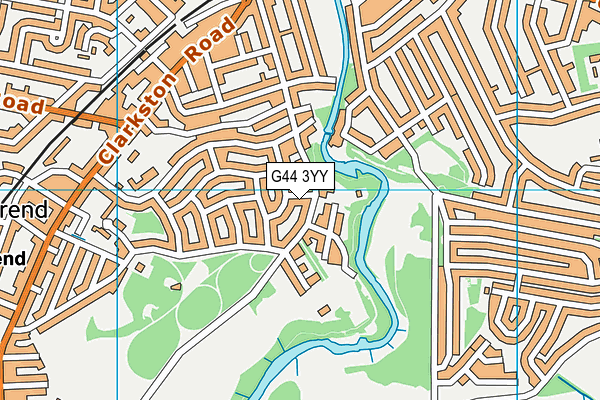 G44 3YY map - OS VectorMap District (Ordnance Survey)