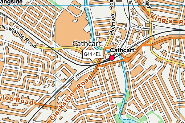 G44 4EL map - OS VectorMap District (Ordnance Survey)