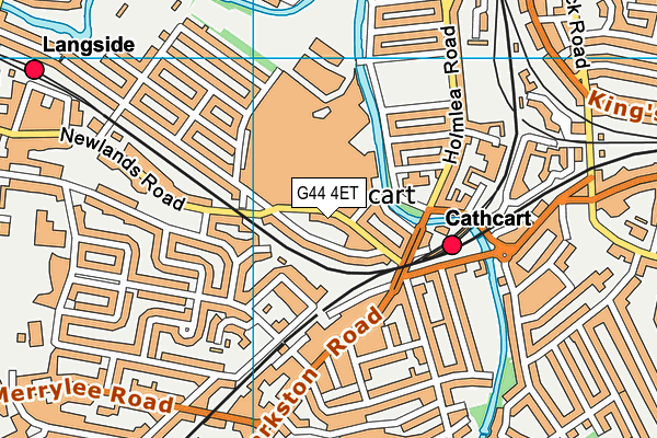 G44 4ET map - OS VectorMap District (Ordnance Survey)