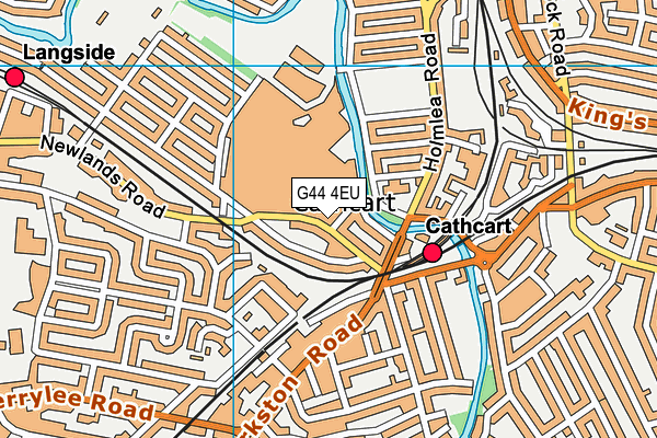 G44 4EU map - OS VectorMap District (Ordnance Survey)
