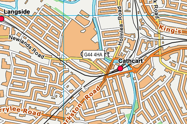G44 4HA map - OS VectorMap District (Ordnance Survey)