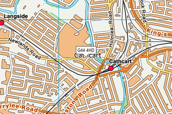 G44 4HD map - OS VectorMap District (Ordnance Survey)