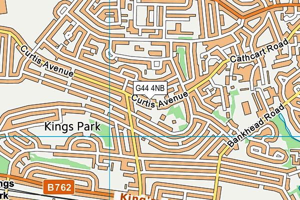 G44 4NB map - OS VectorMap District (Ordnance Survey)