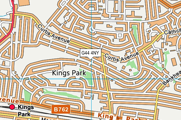G44 4NY map - OS VectorMap District (Ordnance Survey)