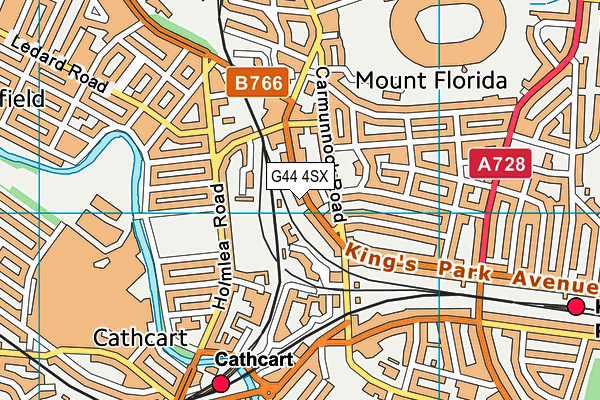 G44 4SX map - OS VectorMap District (Ordnance Survey)
