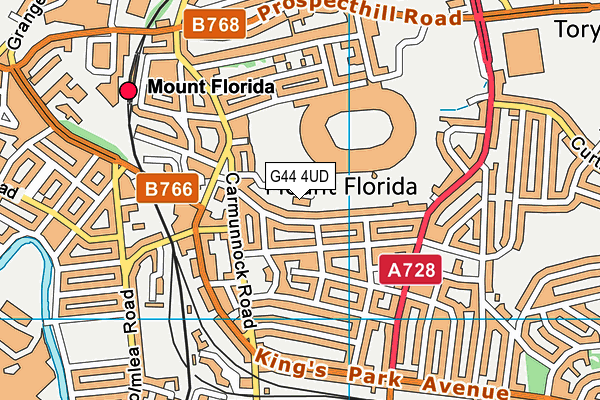 G44 4UD map - OS VectorMap District (Ordnance Survey)