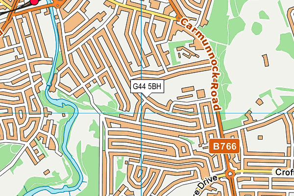 G44 5BH map - OS VectorMap District (Ordnance Survey)