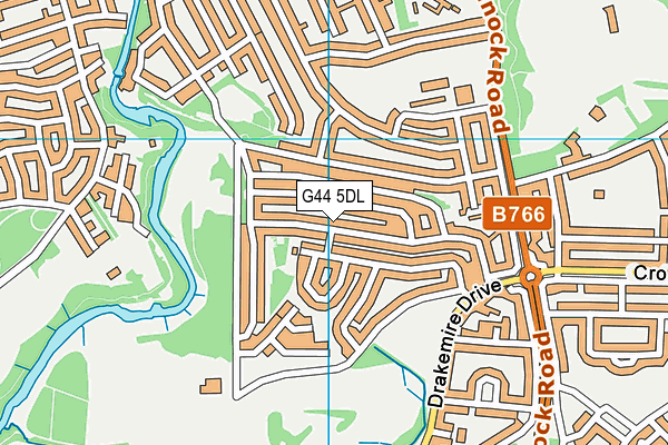 G44 5DL map - OS VectorMap District (Ordnance Survey)