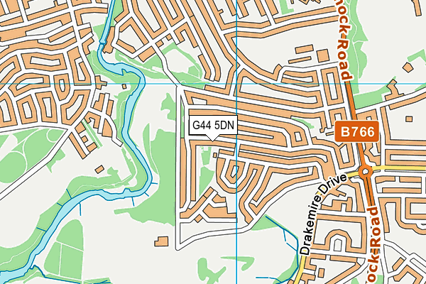 G44 5DN map - OS VectorMap District (Ordnance Survey)
