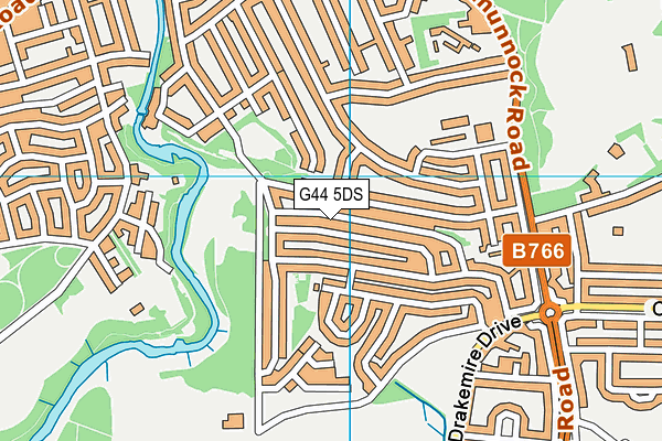 G44 5DS map - OS VectorMap District (Ordnance Survey)