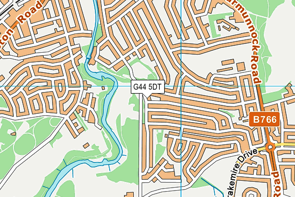 G44 5DT map - OS VectorMap District (Ordnance Survey)