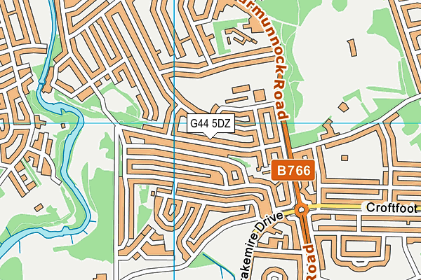 G44 5DZ map - OS VectorMap District (Ordnance Survey)