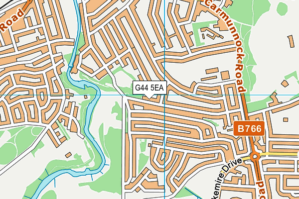 G44 5EA map - OS VectorMap District (Ordnance Survey)