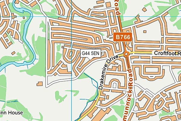 G44 5EN map - OS VectorMap District (Ordnance Survey)