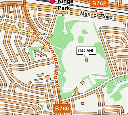 G44 5HL map - OS VectorMap District (Ordnance Survey)