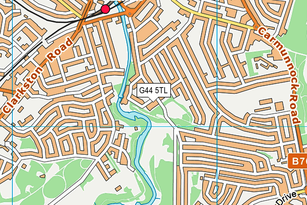 G44 5TL map - OS VectorMap District (Ordnance Survey)