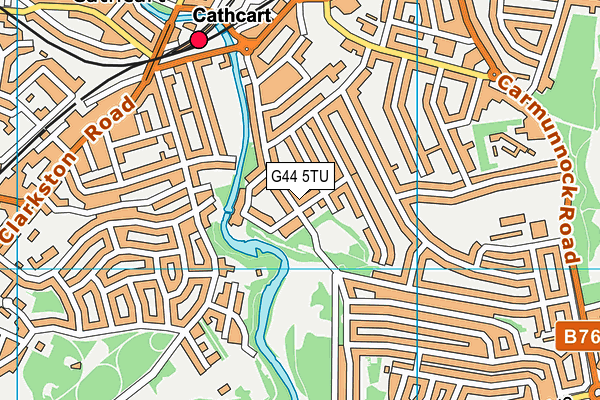 G44 5TU map - OS VectorMap District (Ordnance Survey)