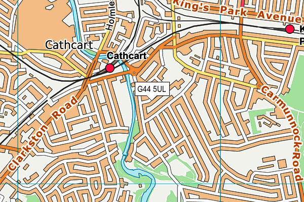 G44 5UL map - OS VectorMap District (Ordnance Survey)