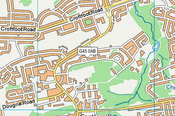 G45 0AB map - OS VectorMap District (Ordnance Survey)