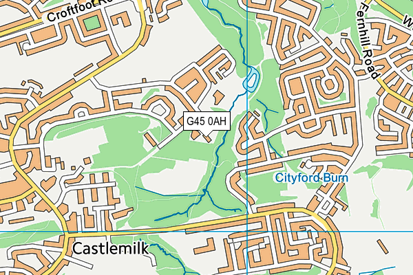 G45 0AH map - OS VectorMap District (Ordnance Survey)