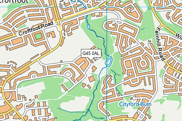 G45 0AL map - OS VectorMap District (Ordnance Survey)