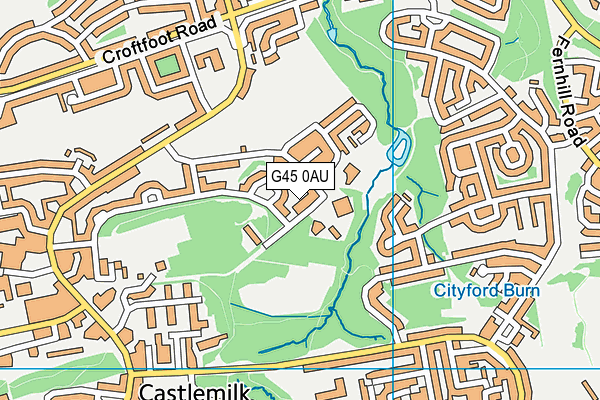 G45 0AU map - OS VectorMap District (Ordnance Survey)