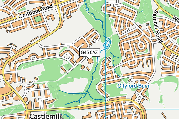 G45 0AZ map - OS VectorMap District (Ordnance Survey)