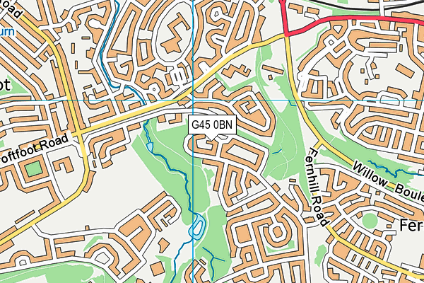 G45 0BN map - OS VectorMap District (Ordnance Survey)